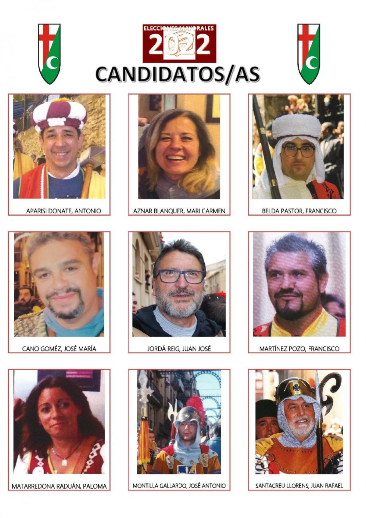 Un total de 9 candidaturas para la elección de Mayorales